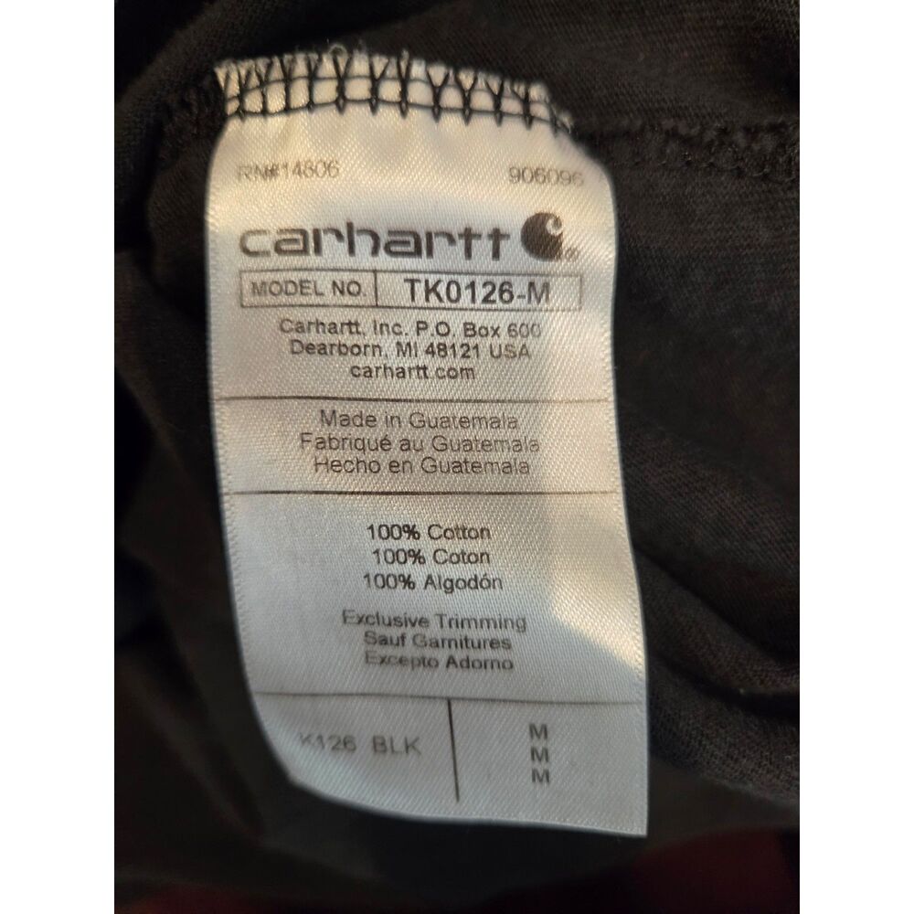 Carhartt Loose Fit Medium Men's Long Sleeve T Shirt Burgundy Black Bundle - Picture 5 of 8